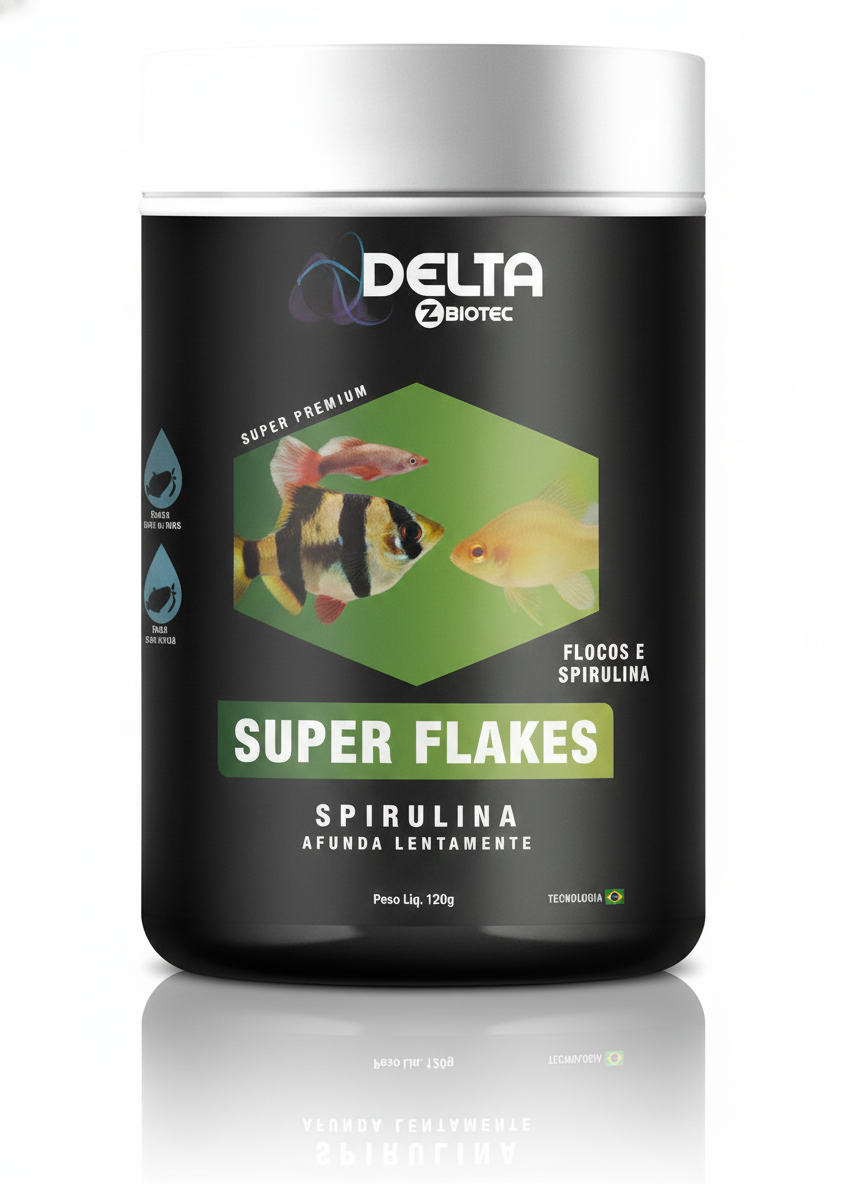 Ração Delta Super Flakes Spirulina