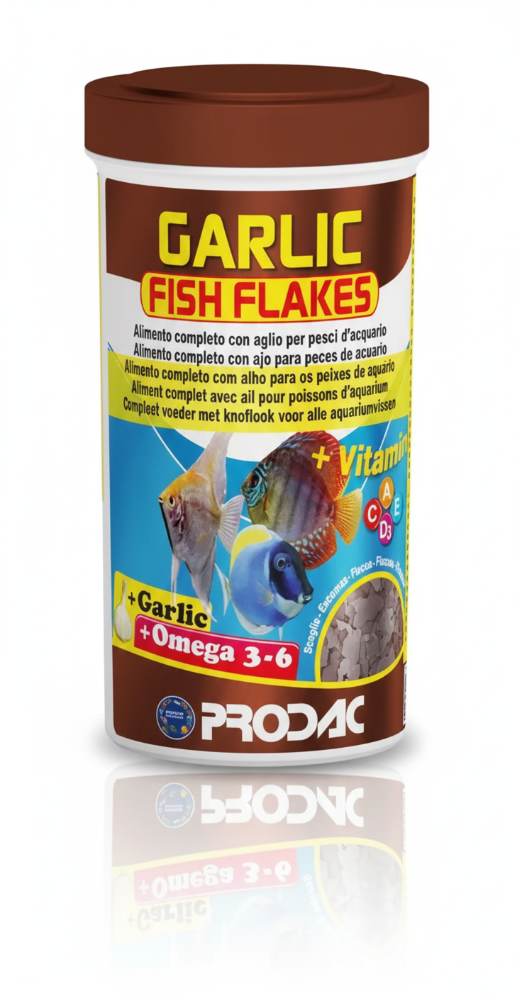 Ração Prodac Garlic Fish Flakes