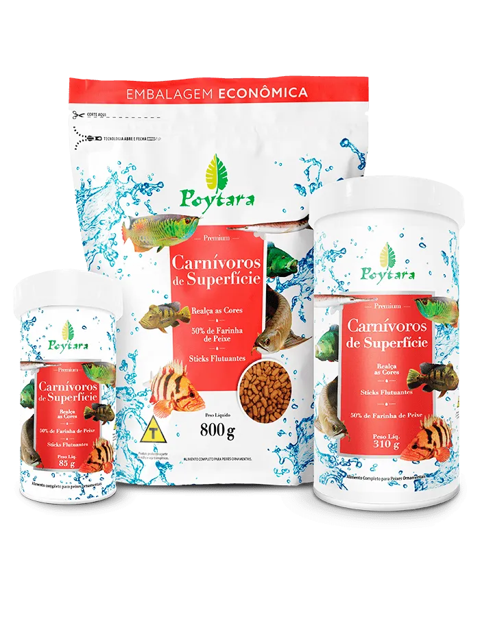 RAÇÃO POYTARA CARNIVOROS DE SUPERFICIE