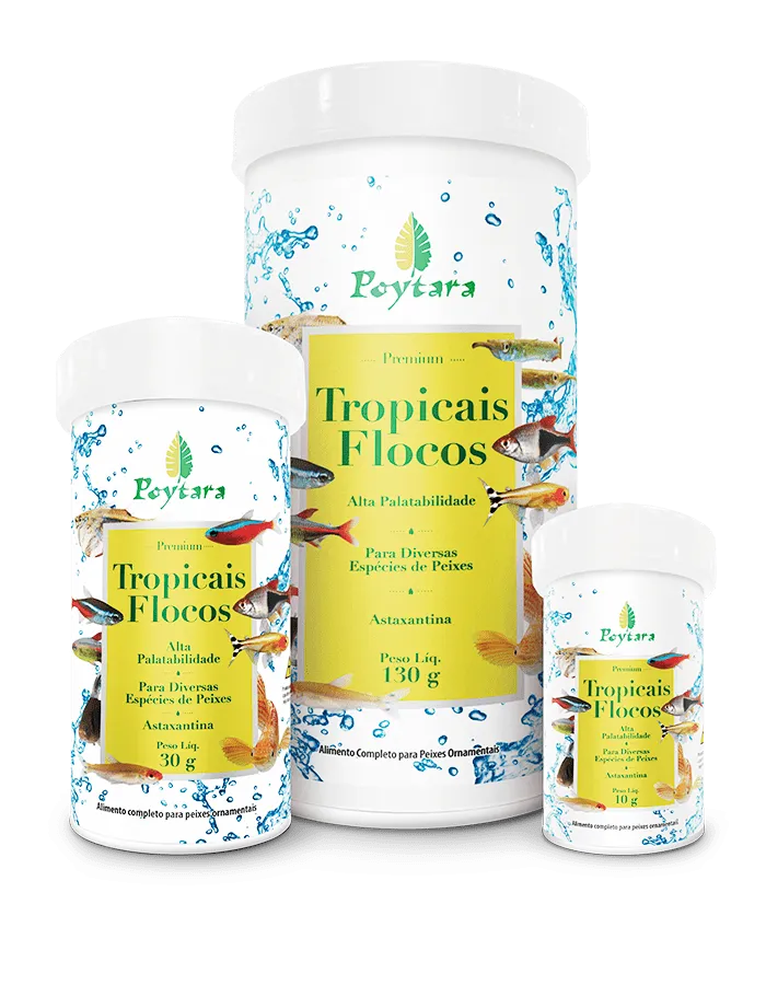 RAÇÃO POYTARA TROPICAIS FLOCOS DIA A DIA